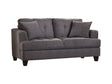 Samuel Charcoal Stationary Loveseat - Ornate Home