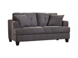 Samuel Charcoal Stationary Loveseat - Ornate Home