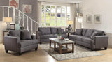 Samuel Charcoal Stationary Loveseat - Ornate Home