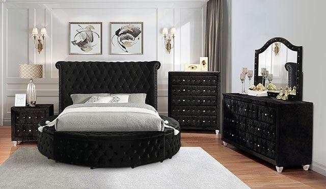 Sansom Black Queen Storage Bed - Ornate Home