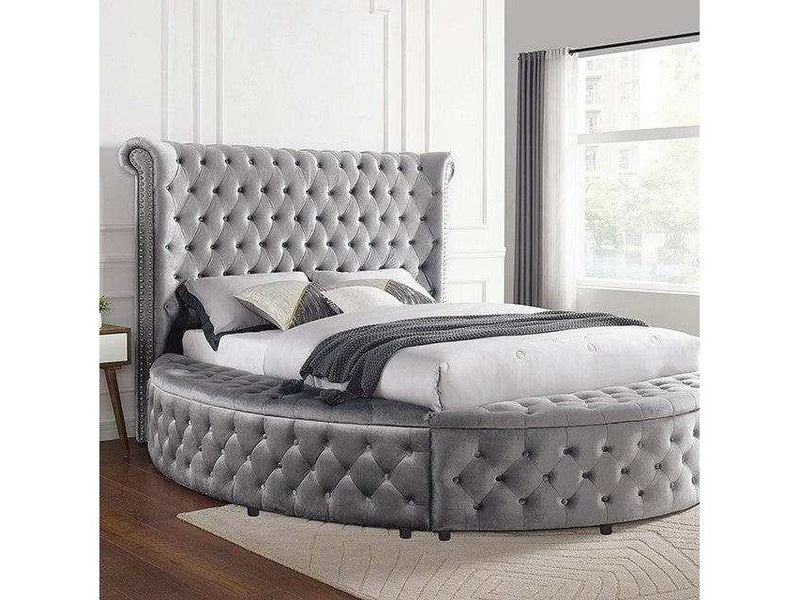 Sansom Gray Queen Storage Bed - Ornate Home