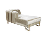 Santana Ivory Velvet Double Chaise Sectional - Ornate Home