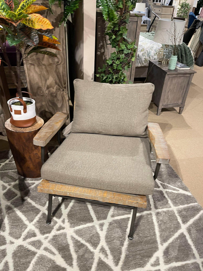 Santiago Light Brown & Dark Oak Accent Chair - Ornate Home