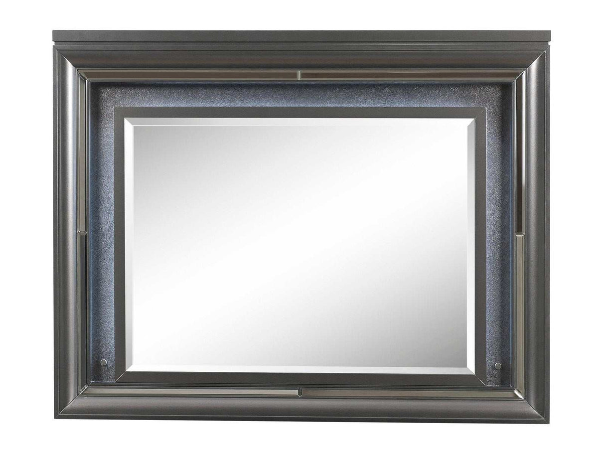 Sawyer Metallic Gray Mirror (LED) - Ornate Home