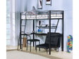 Senon Silver & Black Loft Bed & Desk - Ornate Home