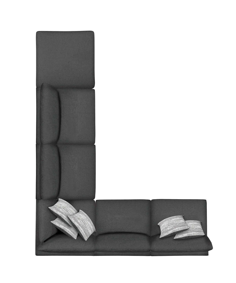 Serene Charcoal Fabric Modular Sectional Create your own Style - Ornate Home