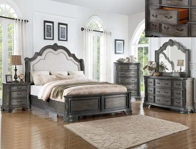 Sheffield Antique Gray Chest - Ornate Home