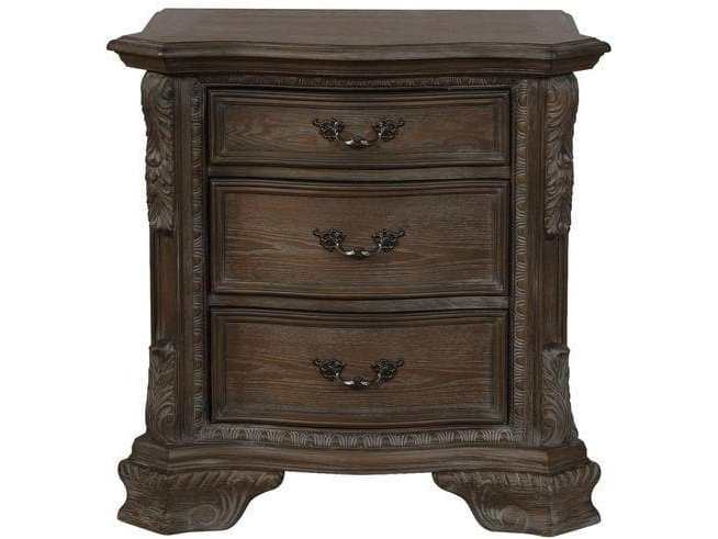 Sheffield Antique Gray Nightstand - Ornate Home
