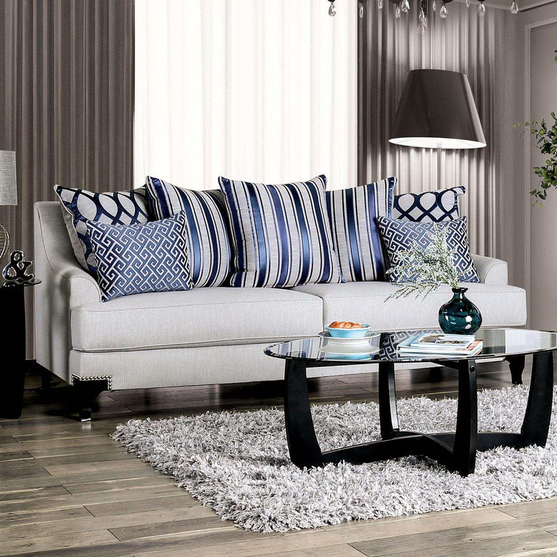 Sisseton - Light Gray - Stationary Sofa & Loveseat - 2pc - Ornate Home