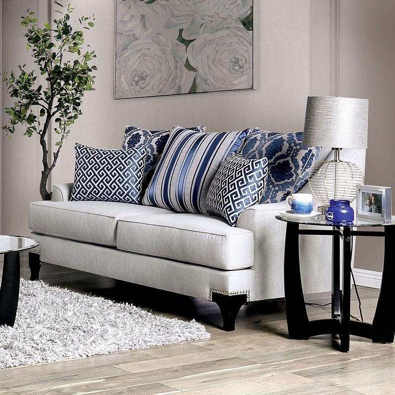 Sisseton - Light Gray - Stationary Sofa & Loveseat - 2pc - Ornate Home