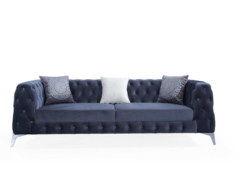 Oslo Dark Gray Velvet Sofa - Ornate Home