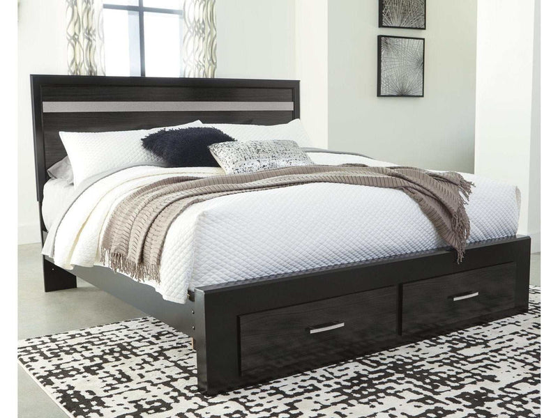 Starberry King Panel Bed with 2 Storage Drawers - Ornate Home