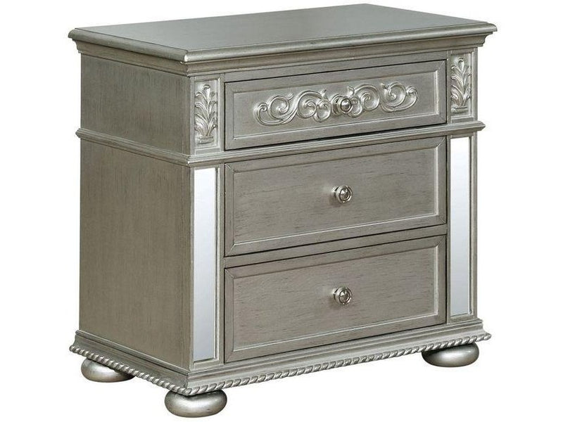 Sterling Silver Nightstand - Ornate Home