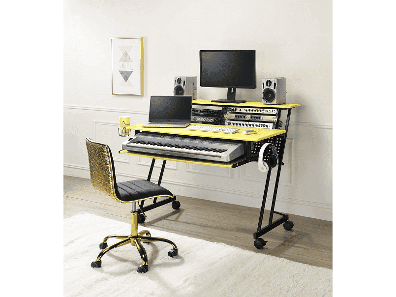 Suitor Yellow & Black Computer Desk - Ornate Home