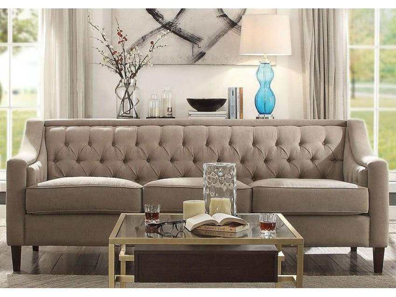 Suzanne Beige Fabric Sofa - Ornate Home