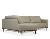 Tampa Airy Green Leather Sectional Sofa - Ornate Home