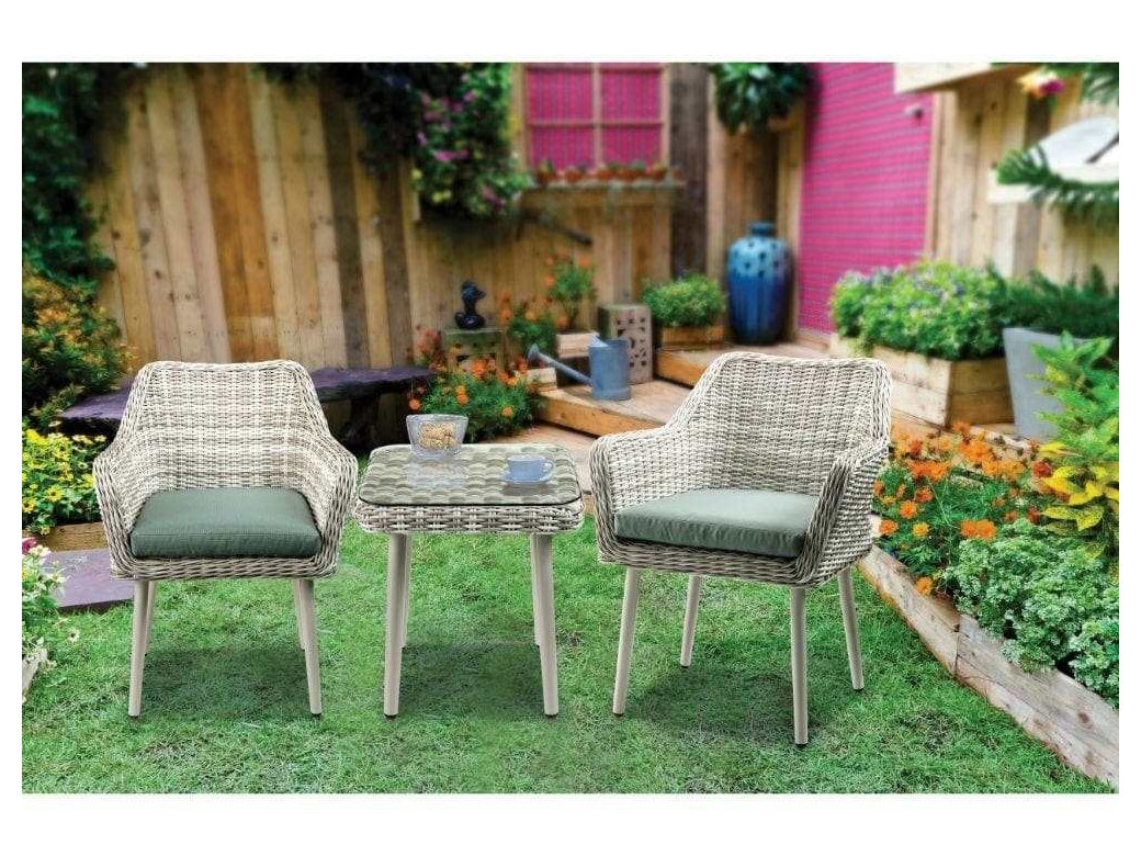 Tashay Green & Beige Patio Bistro Set 3pc Set - Ornate Home