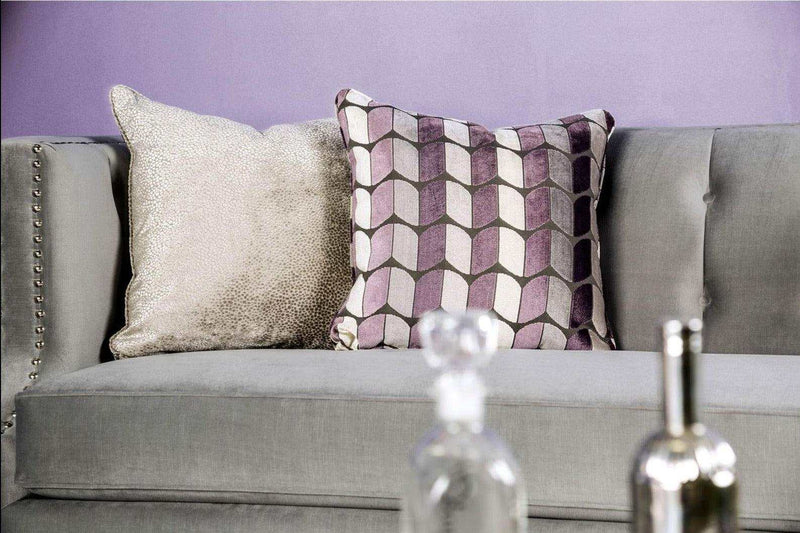 Tegan - Gray - Stationary Sofa & Loveseat - 2pc - Ornate Home