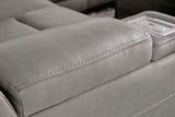 The Man-Den Gray Power Reclining Sofa & Loveseat - Ornate Home