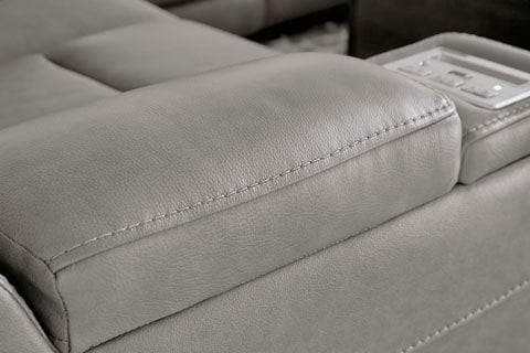 The Man-Den Gray Power Reclining Sofa - Ornate Home