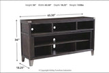 Todoe Gray 65" TV Stand - Ornate Home