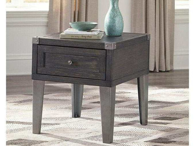 Todoe End Table with USB Ports & Outlets - Ornate Home