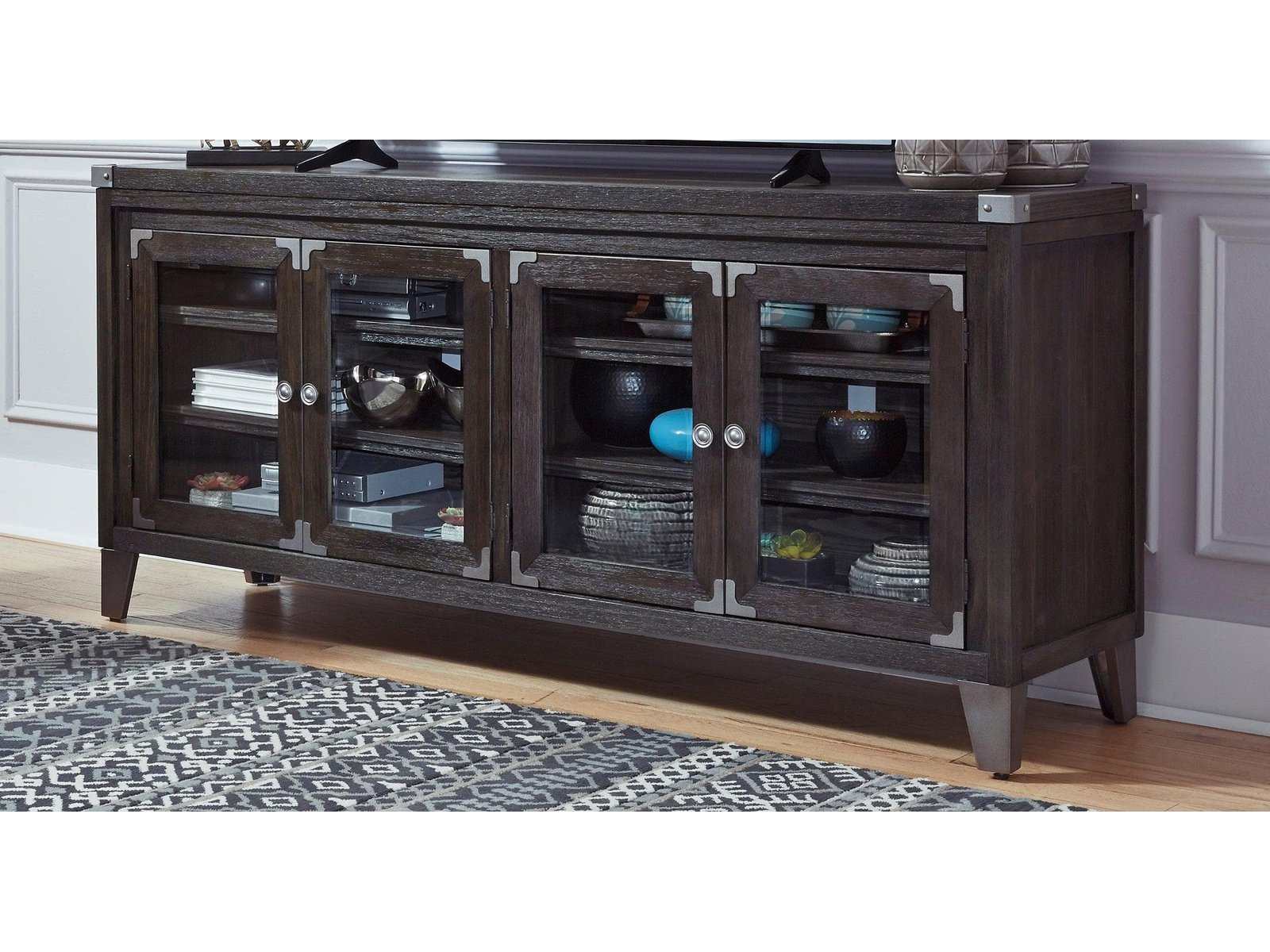 Todoe Gray 70" Extra Large TV Stand - Ornate Home