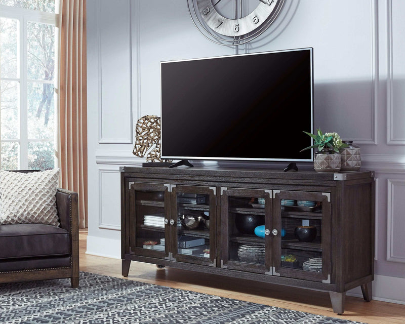 Todoe Gray 70" Extra Large TV Stand - Ornate Home