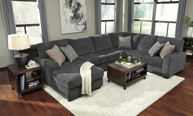 Tracling Slate 3pc LAF Chaise Sectional - Ornate Home