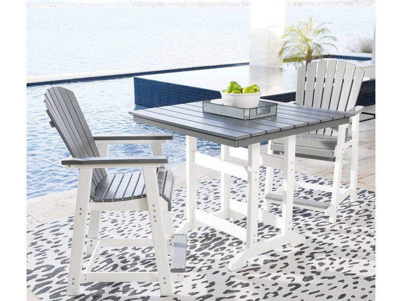 Transville Outdoor Counter Height Dining Table w/ 2 Bar Stool - Ornate Home