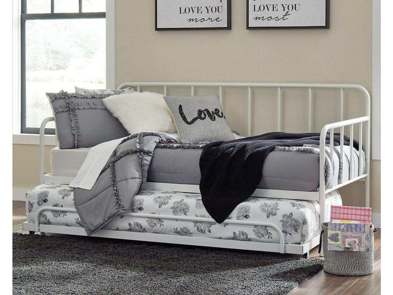 Trentlore Twin Metal Day Bed with Trundle - Ornate Home