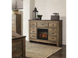 Trinell Dresser with Electric Fireplace - Ornate Home