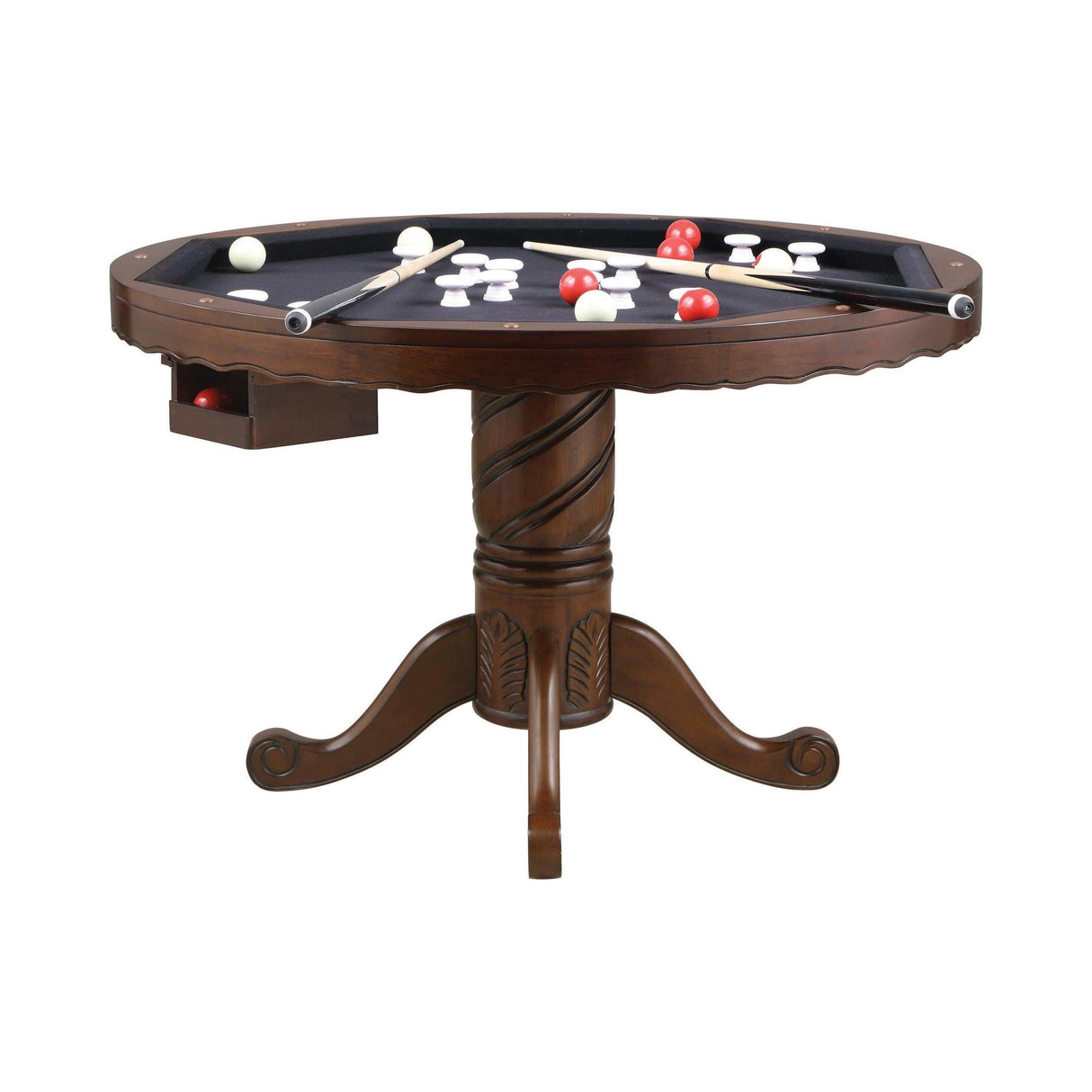 Turk Tobacco & Black 5pc Game Table Set - Ornate Home