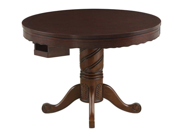 Turk Tobacco Round Pedestal Game Table - Ornate Home