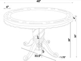 Turk Tobacco Round Pedestal Game Table - Ornate Home