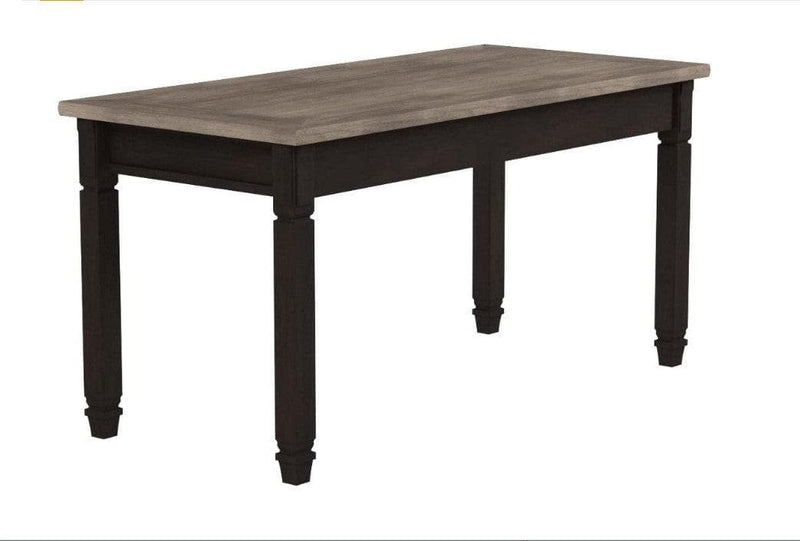 Tyler Creek 60" Home Office Desk - Weathered Gray-Brown/Black - Ornate Home