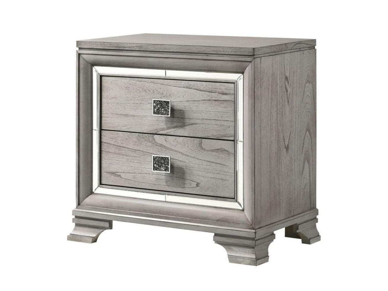 Vail Gray Nightstand - Ornate Home