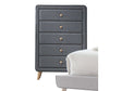 Valda Light Gray Fabric Chest - Ornate Home