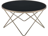 Valora Champagne & Black Glass Coffee Table - Ornate Home