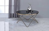 Valora Champagne & Black Glass Coffee Table - Ornate Home