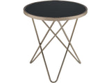 Valora Champagne & Black Glass End Table - Ornate Home