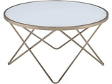 Valora Champagne & Frosted Glass Coffee Table - Ornate Home