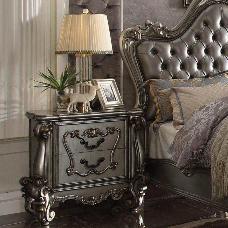 Versailles Antique Platinum Nightstand - Ornate Home