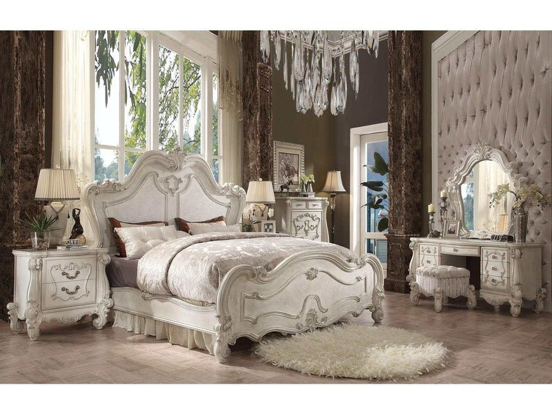 Versailles Bone White Eastern King Bed - Ornate Home