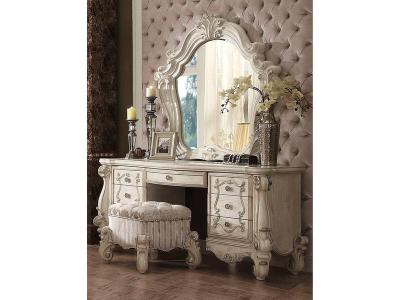 Versailles Bone White Mirror - Ornate Home