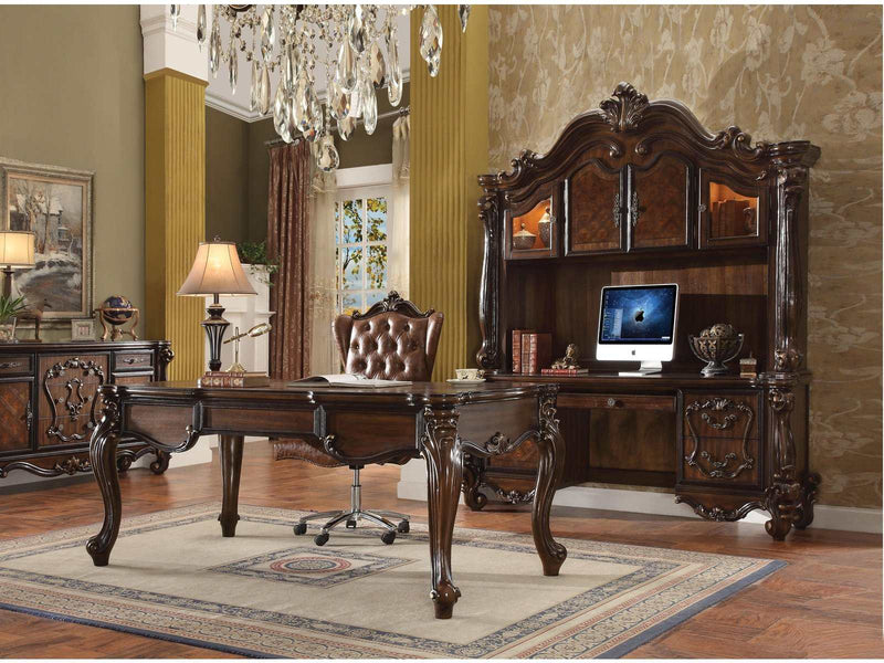 Versailles Cherry Oak Computer Desk & Hutch - Ornate Home