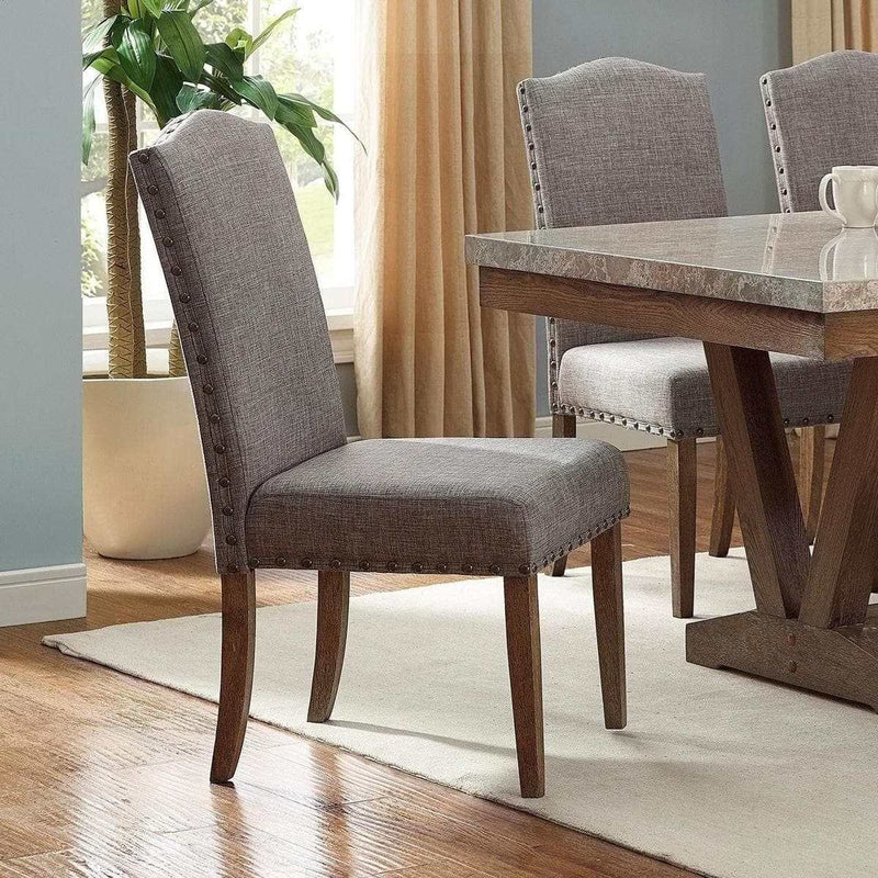 Vesper - Brown & Gray - Side Chair (Set of 2) - Ornate Home