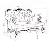 Victoria TriTone & Brown Loveseat - Ornate Home