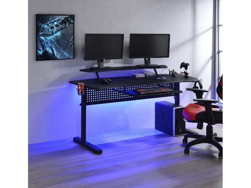 Vildre Gaming Desk w/LED & USB Port - Ornate Home