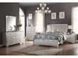 Voeville II Platinum PU & Platinum Queen Bed - Ornate Home